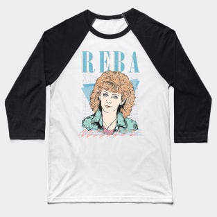 Reba McEntire // Vintage Faded 80s Style Fan Design Baseball T-Shirt